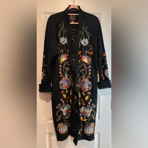 Johnny Was Biya TARIA APPLIQUE CARDIGAN - Picture 2 of 13